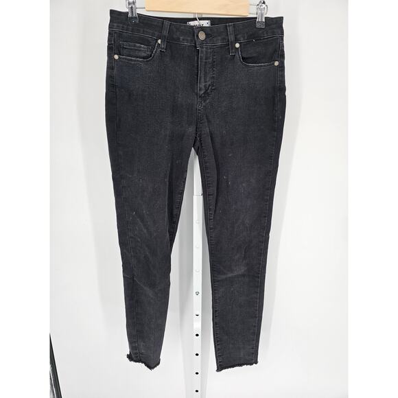 Paige Women's Black Cotton Blend Mid-Rise Verdugo Ankle Skinny Jeans Size 29 - Picture 1 of 6